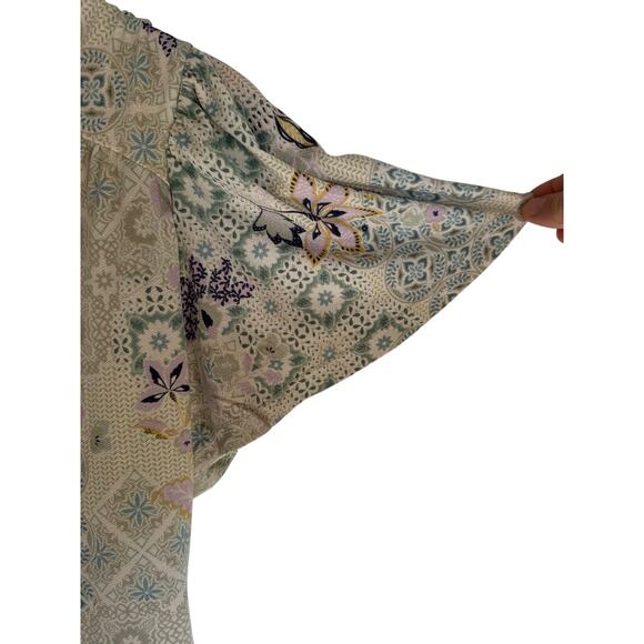 Monteau Los Angeles Patchwork Print summer Dress Womens Med Cottagecore bohemian - Picture 5 of 8